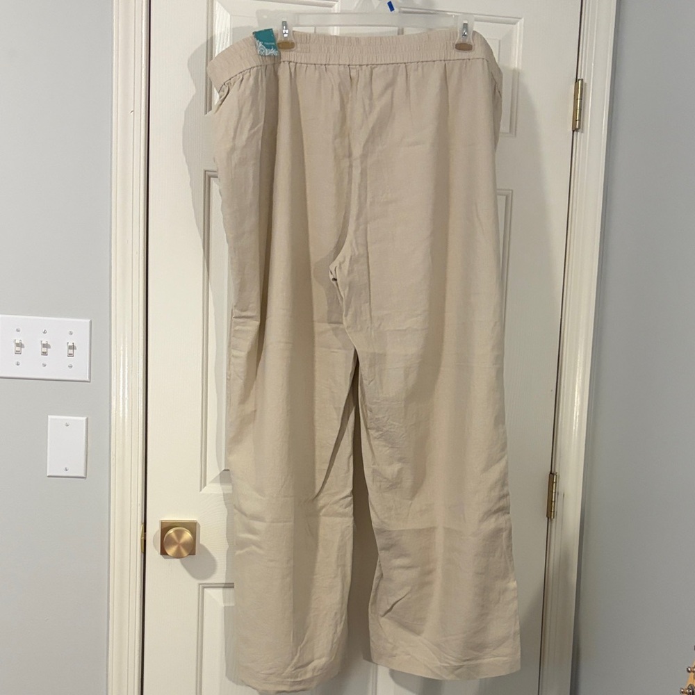 Maurices Tan Wide Leg Linen Pants - Picture 5 of 11